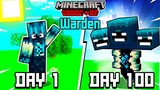 จะเกิดอะไรขึ้น!! ผม. เอาชีวิตรอด 100 วัน เป็น Warden ใน HARDCORE Minecraft!