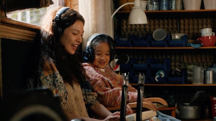 This part is so wonderful, it's not the rain and thunder that's falling, but the sounds of cooking, 