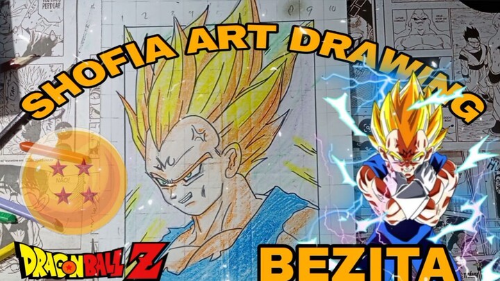 drawing bezita dari anime dragon ball