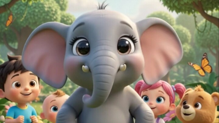 🐘 Baby Elephant Stomp Stomp! 🎵 | Fun Kids Song | Baby Toons & Tunes 🌈