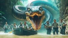 The expedition team ventured to the mysterious island, only to be swallowed whole by giant serpents?