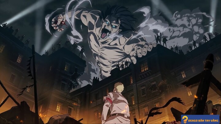 Deago bàn tay vàng - Review -Cuộc Chiến Gây Cấn  Giữa Eren và Titan Chiến Chùy P2 #anime #schooltime