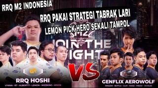 RRQ M2 VS GENFLIX AEROWOLF❗ RRQ PAKAI STRATEGI TABRAK LARI❗ LEMON PICK HERO SEKALI TAMPOL