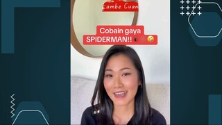 Siapa mau coba gaya spiderman nanti malem?? 🕷️🕸️🤪