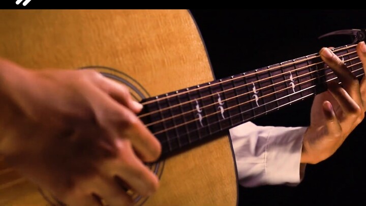 high quality! Poignant overtone version "Displaced Time and Space" Guitar Fingerstyle