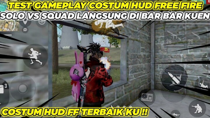 TEST GAMEPLAY COSTUM HUD 2 JARI TERBAIK LANGSUNG DI BARBARKUEN SOLO VS SQUAD!! COSTUM HUD TERBAIK KU
