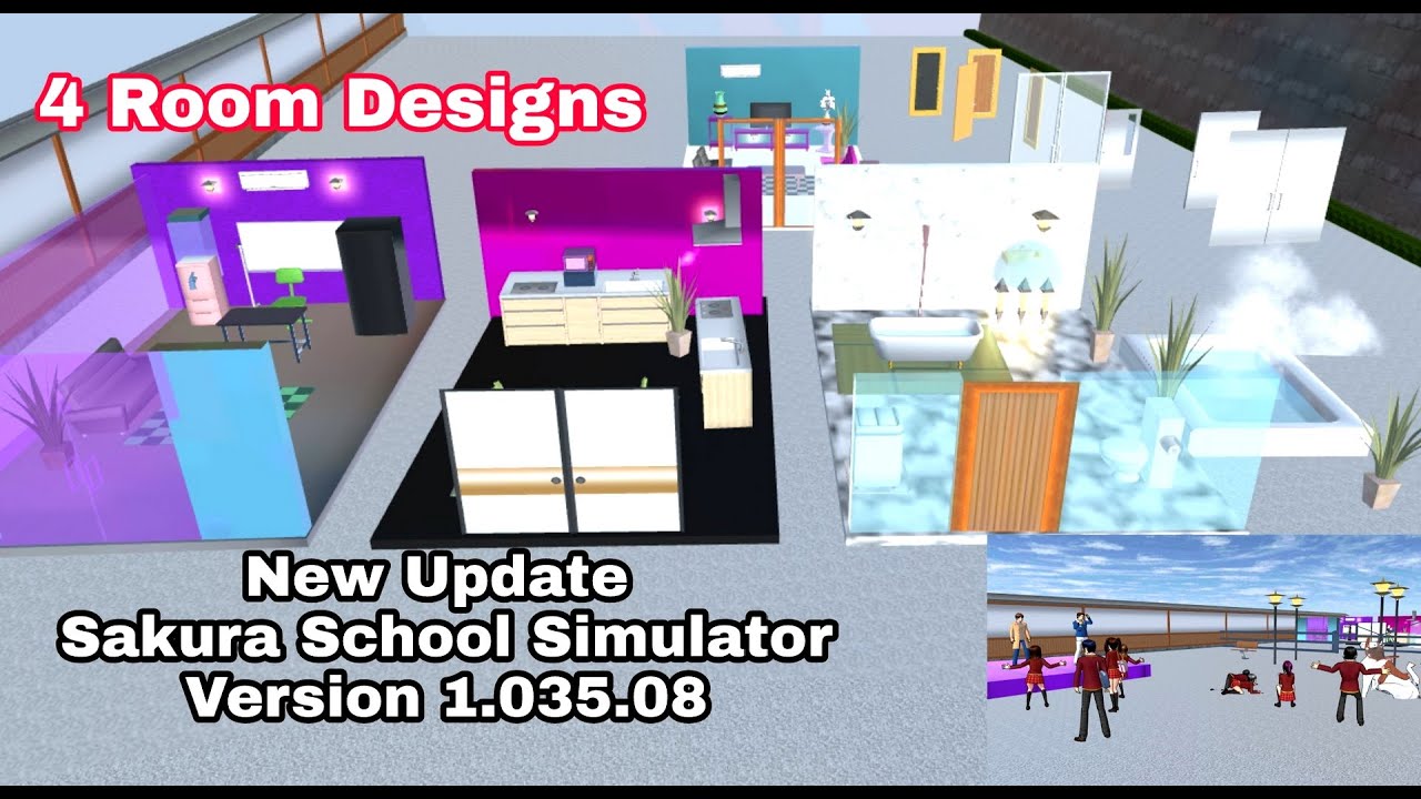 Modern Room Designs and New Update Version 1.035.08 in Sakura School  Simulator - Bilibili