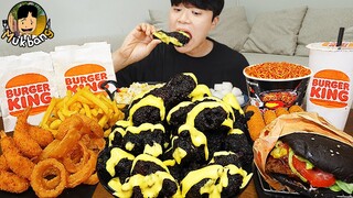 ASMR MUKBANG 버거킹 양념 치킨먹방! 치즈 햄버거 치즈스틱 후라이드치킨 & 레시피 CRISPY FRIED CHICKEN CHEESE BURGER EATING SOUND!