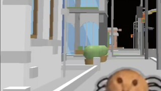 Old man crossing the road