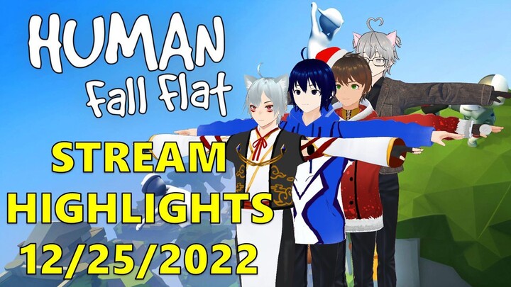 Livestream Highlights | Human Fall Flat Christmas Sportsfest | #Vcreator #Vtuber