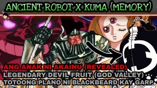 Ancient robot x Kuma (Memory) Anak ni Akainu (revealed) plano ni blackbeard kay garp (theory)