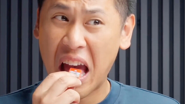 Absolutely do not lick the Switch game cartridges.