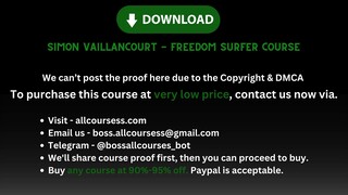 [Allcoursess.com] - Simon Vaillancourt - Freedom Surfer Course