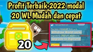 Profit Terbaik Modal 20 WL ke 700 WL? | Mudah Dan Instan | Growtopia Indonesia