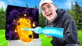 Destroying a REAL LIFE Minecraft Obsidian Block