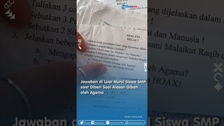 Jawaban di Luar Nurul Siswa SMP saat Diberi Soal Alasan Gibah oleh Agama