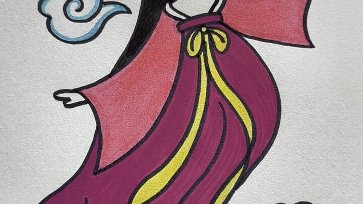 Sebentar lagi Qixi! Ayo tim bareng aku dan gambar Zhinü yang cantik! #GambarSederhana #BelajarMengga