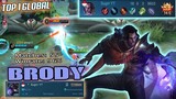 TOP 1 GLOBAL  Brody New Hero Gameplay | Nameless Stray Brody | GAMEPLAY By Sugiri YT ~ MLBB