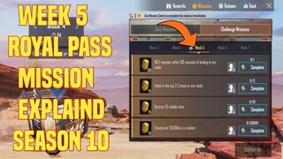 Season 10 Week 5 Royal Pass Mission Explained Pubg Mobile | Week 5 RP Mission Pubg Season 10