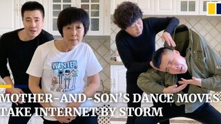 This Chinese mother and son dance is going viral on YouTube! The body doesn't move, the head moves, 