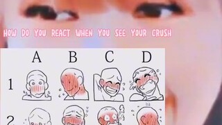 ✨❤How do you react when you see your crush✨❤