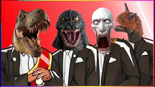 T REX & GODZILLA & SCP 096 & CARNOTOSAURUS - Coffin Dance X Baby Shark COVER