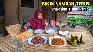 Enaknya Bikin Nagih, Sambel PARE PEDAS, SAMBEL TERI KACANG, Botok Udang, Masakan Kampung