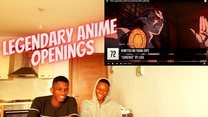 FIRST TIME REACTION TO 100 Legendary Anime Openings | DAMN! SO MANY ANIMES TO ACTUALLY SEE!!