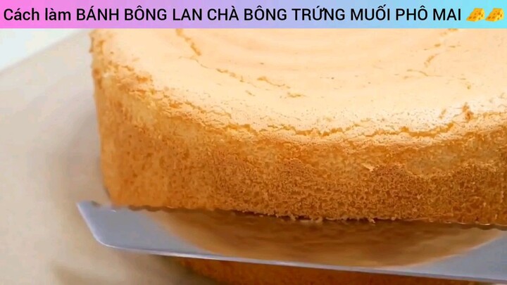 cách làm bánh bông lan chà bông trứng muối phô mai