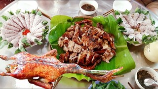Vịt xiêm nướng lá móc mật ăn cùng bánh hỏi || việt miền tây