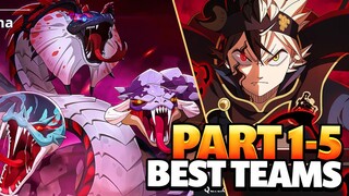 *BUFFED* PLAITCHIDNA RAID! PART 1-5 BEST TEAMS & EXCHANGE SHOP GUIDE | Black Clover Mobile