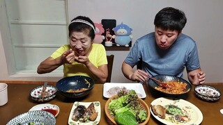 먹방MUKBANG 싱싱한회덮밥,고등어구이 Raw fish over rice & Grilled mackerel (EATING SHOW)
