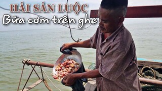 BỮA CƠM TRÊN GHE • Tôm Ghẹ Luộc Muối Ớt | Ngư Dân Miền Tây