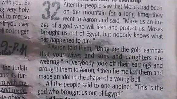 Daily Verse.        Exodus 32:1-6