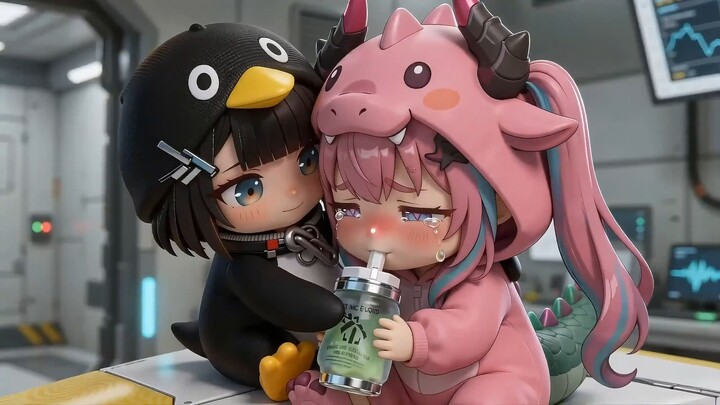 Little Penguin and Yvonne (● V ●) Tata are best friends forever ♥ [Endland Kindergarten]