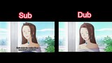 Otome game no Hemetsu flag -  funny moment (Dub vs Sub)
