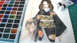[Watercolor] Come in and see Kibutsuji Muzan in dress