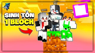 Minecraft Nhưng Sinh Tồn 1 Block | Siro Bảo Vệ Cáo Tuyết Khỏi Bé Mưa và Sammy