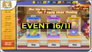 One Punch Man: The Strongest VNG: NẠP THỦY TINH MUA FULL EVENT 16/11 NHẬN THẺ TĂNG SAO