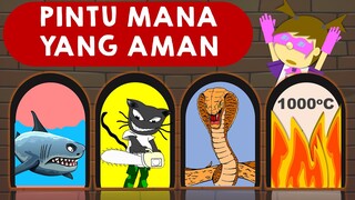 Pilih pintu mana yang aman? | Riddle dan teka teki misteri bertahan hidup #tesjenius