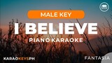 I Believe - Fantasia (Male Key - Piano Karaoke)