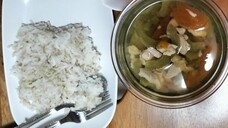 What to eat for Lunch? Episode 1 Bitter Gourd and Siz Chuan Vegetables Chicken Soup with Brown Rice