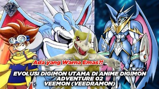 Evolusi Digimon Utama Di Anime Digimon Adventure 02 - Veemon (Veedramon)