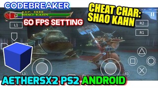 Download Game Mortal Kombat Shaolin Monk PS2 AetherSX2 60 FPS Setting | Cheat Codebreaker