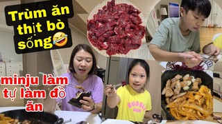 CHOÁNG VỚI MÀN ĂN GỎI THỊT CỦA DONGGUN & MINJU. MINJU TỰ LÀM ĐỒ ĂN,MÓN KO CÓ TÊN😂