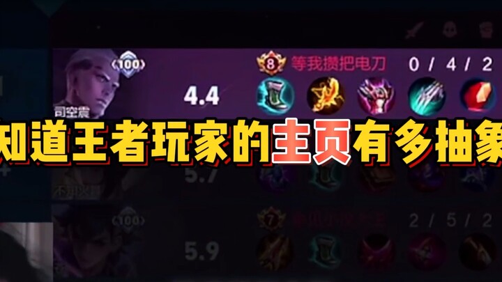 【王者玩家的主页有多抽象】
