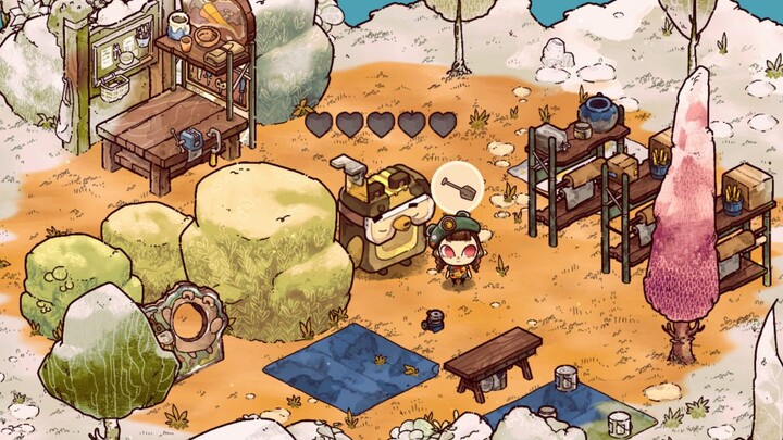 A cozy island life simulation game where you can make friends with ghosts: "Cozy Grove."