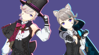 【原神MMD】「(*´v｀) 琳妮特，看镜头。 好……( σ_σ)」[林尼×琳妮特]