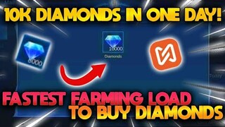THE FASTEST FARMING LOAD TO BUY DIAMONDS | 10K DIAMONDS IN ONE DAY | LEGIT 101% | - Mobile Legends