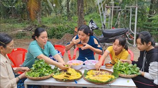 Nghe lời khán giả vợ chồng mình làm món BÁNH XÈO lạ lạ đi em